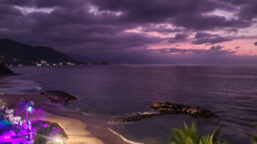 Purple sunset Puerto Vallarta Mexico