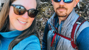 Tasha and Jason on a hike near Fayetteville, Arkansas