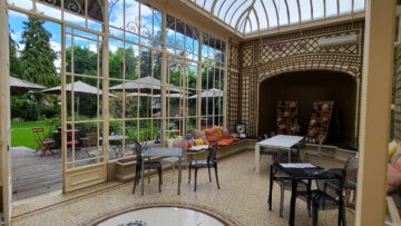 Indoor tasting room at Champagne Gardet