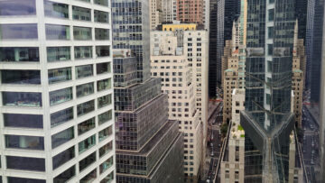 View of Maiden Lane in Manhattan from AC Hotel - no parks in sight