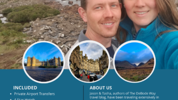 Travel Brochure for our Trip to Scotland listing prices and trip details