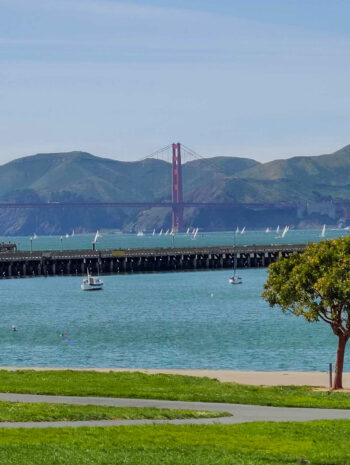 The Golden Gate Bridge over San Francisco Bay
