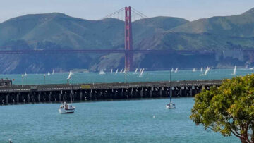 The Golden Gate Bridge over San Francisco Bay
