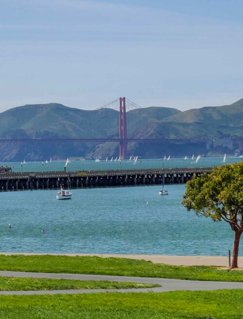 The Golden Gate Bridge over San Francisco Bay