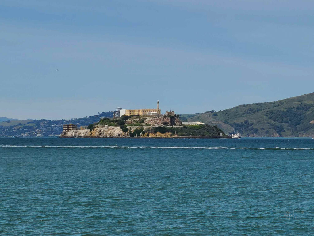 Alcatraz prison island across the bay in San Francisco