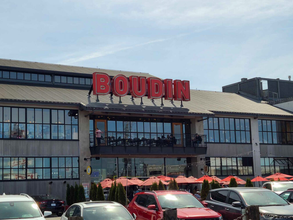 Balcony area of Boudin Bakery & Cafe in San Francisco