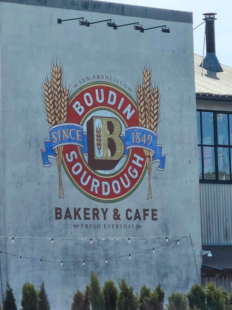 Wall sign for Boudin Bakery & Cafe in San Francisco