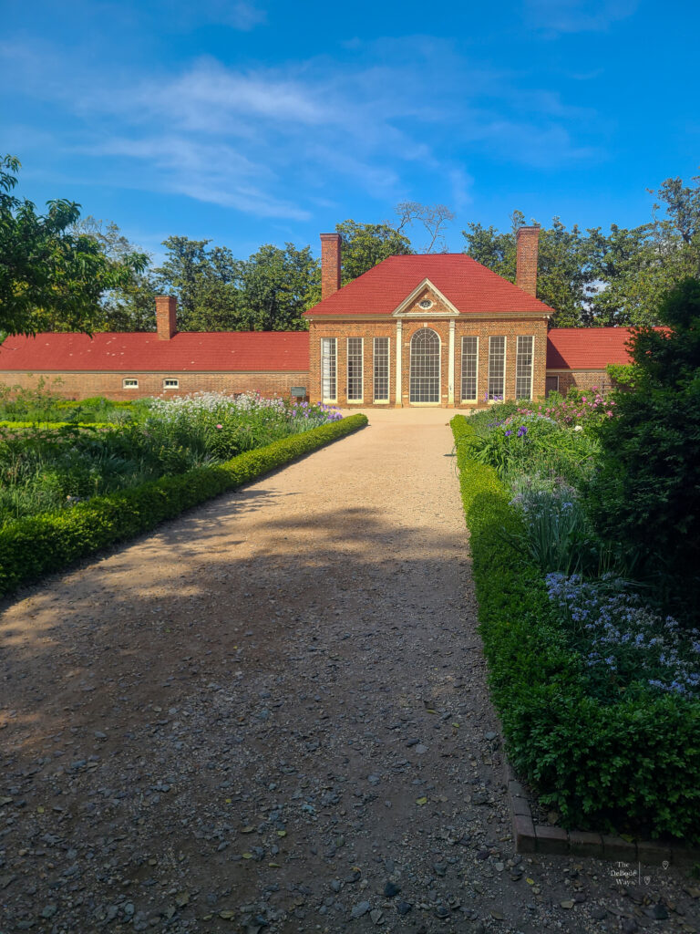 The brick building in the English garden at Mount Vernon