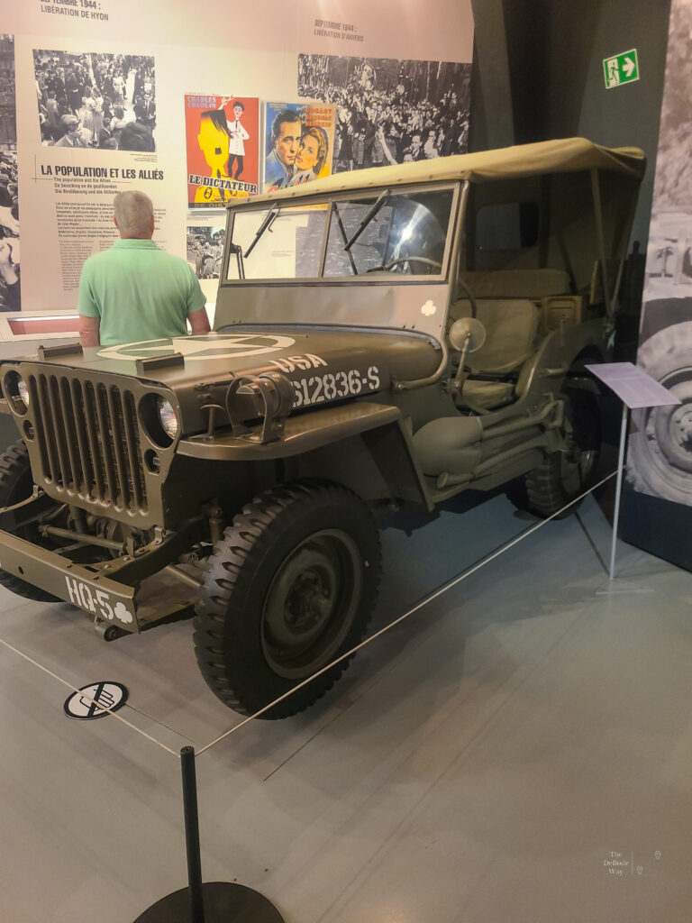 An American Jeep inside the Bastogne War Museum