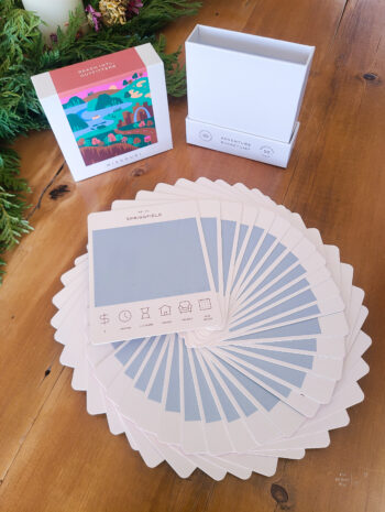 Spiral display of scratch off Missouri Adventure cards