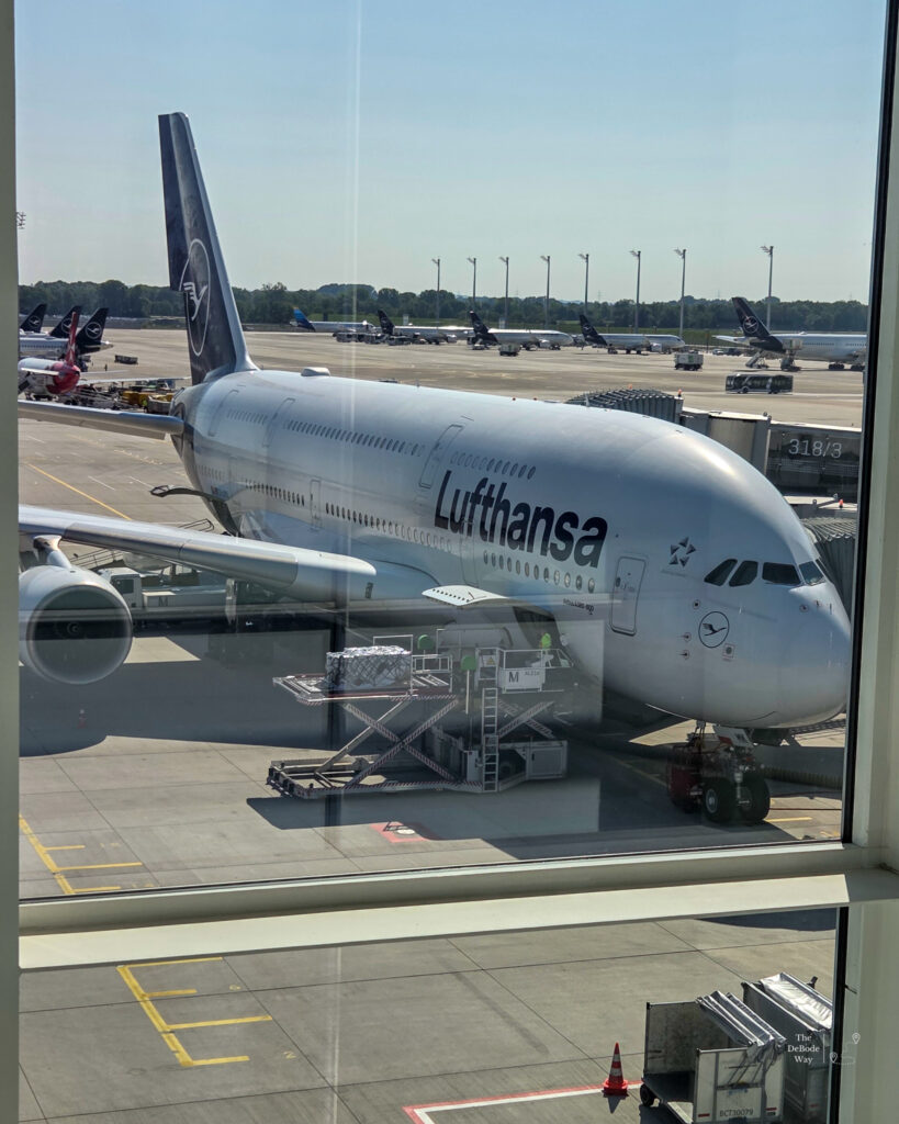 The Lufthansa A380 we flew on to
Denver.